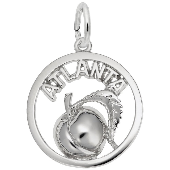 Rembrandt Charms Atlanta Peach Charm Pendant Available in Gold or Sterling Silver
