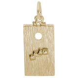 Rembrandt Charms Gold Plated Sterling Silver Corn Hole Game Charm Pendant