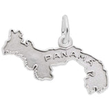 Rembrandt Charms Panama Map with Border Charm Pendant Available in Gold or Sterling Silver