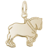 Rembrandt Charms 14K Yellow Gold Clydesdale Charm Pendant