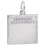 Rembrandt Charms 925 Sterling Silver Marriage Certificate Charm Pendant