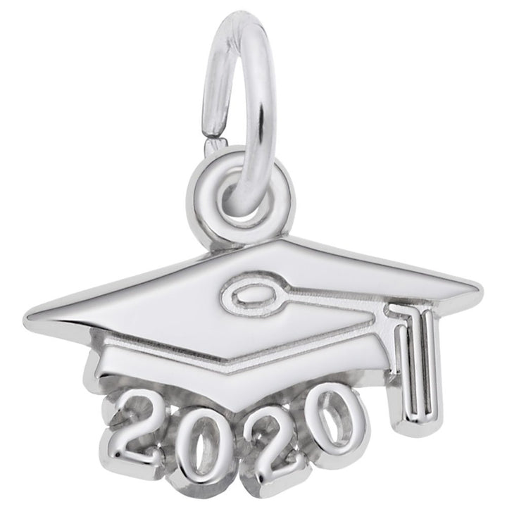 Rembrandt Charms Grad Cap 2020 Charm Pendant Available in Gold or Sterling Silver