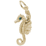 Rembrandt Charms Gold Plated Sterling Silver Mermaid On Seahorse Charm Pendant