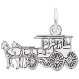 Rembrandt Charms 925 Sterling Silver Horse & Carriage Charm Pendant