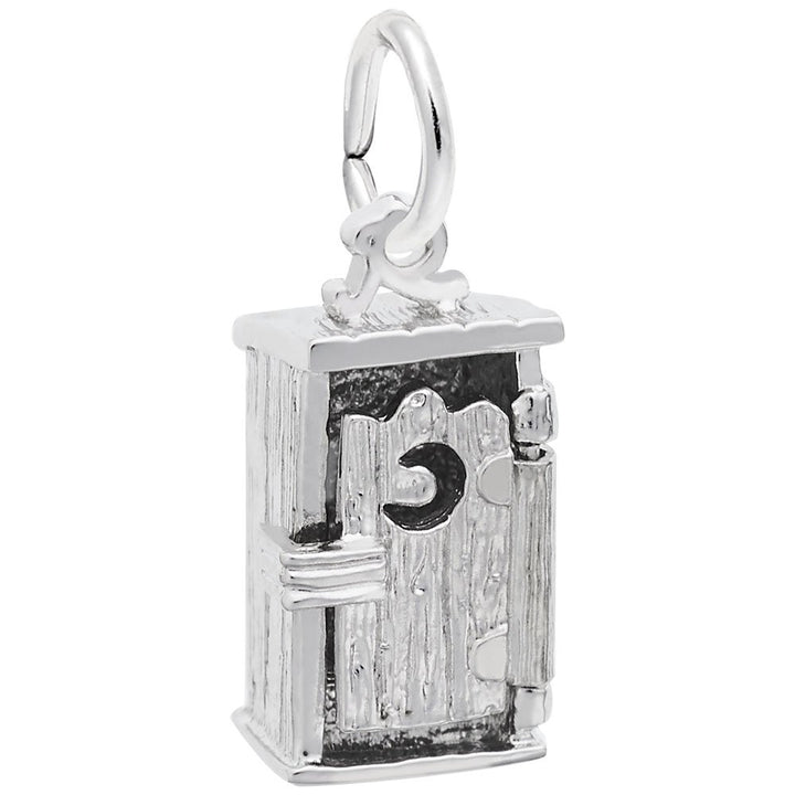 Rembrandt Charms 925 Sterling Silver Outhouse Charm Pendant