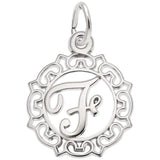 Rembrandt Charms Initial Letter F Charm Pendant Available in Gold or Sterling Silver