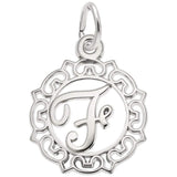 Rembrandt Charms 925 Sterling Silver Initial Letter F Charm Pendant