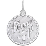 Rembrandt Charms 925 Sterling Silver Happy 11 Charm Pendant