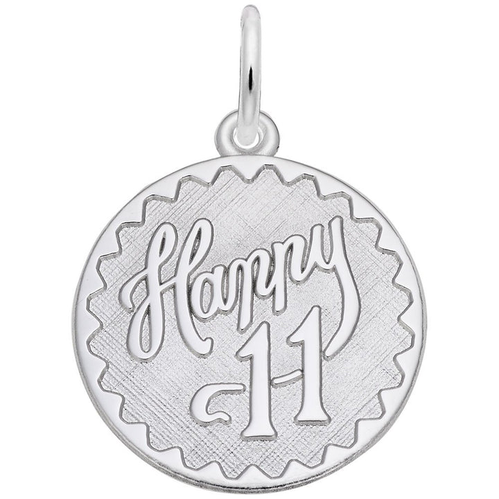 Rembrandt Charms Happy 11 Charm Pendant Available in Gold or Sterling Silver