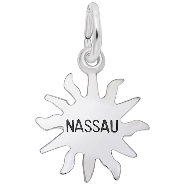 Rembrandt Charms Nassau Sun Small Charm Pendant Available in Gold or Sterling Silver