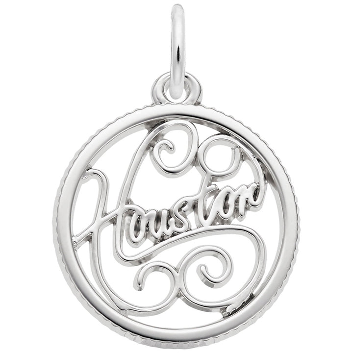 Rembrandt Charms Houston Charm Pendant Available in Gold or Sterling Silver