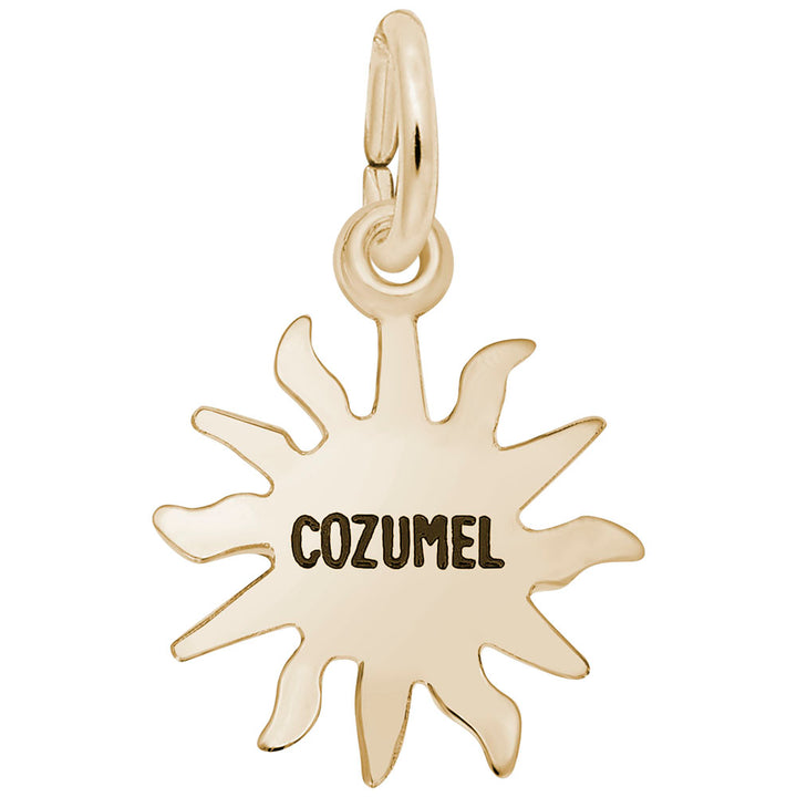 Rembrandt Charms Gold Plated Sterling Silver Cozumel Sun Charm Pendant