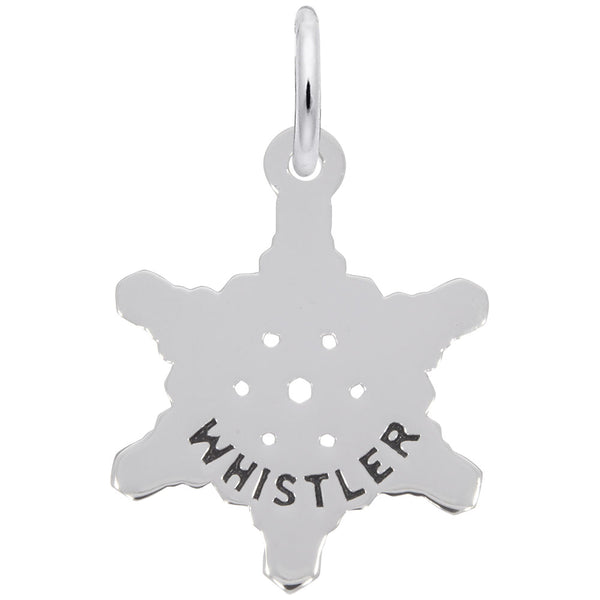 Rembrandt Charms Snowflake Whistler Charm Pendant Available in Gold or Sterling Silver