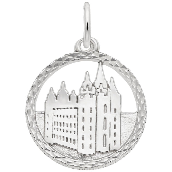 Rembrandt Charms Mormon Temple Charm Pendant Available in Gold or Sterling Silver