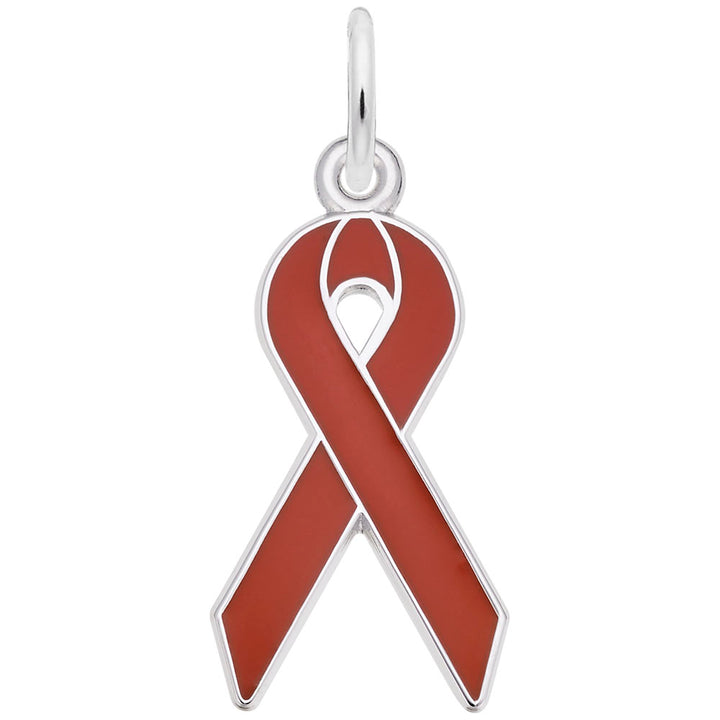 Rembrandt Charms Red Ribbon Charm Pendant Available in Gold or Sterling Silver