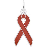 Rembrandt Charms 925 Sterling Silver Red Ribbon Charm Pendant