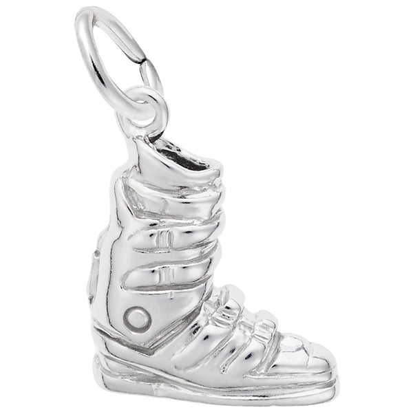 Rembrandt Charms Ski Boot Charm Pendant Available in Gold or Sterling Silver