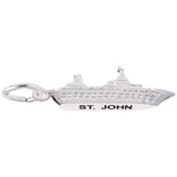 Rembrandt Charms St. John Cruise Ship Charm Pendant Available in Gold or Sterling Silver