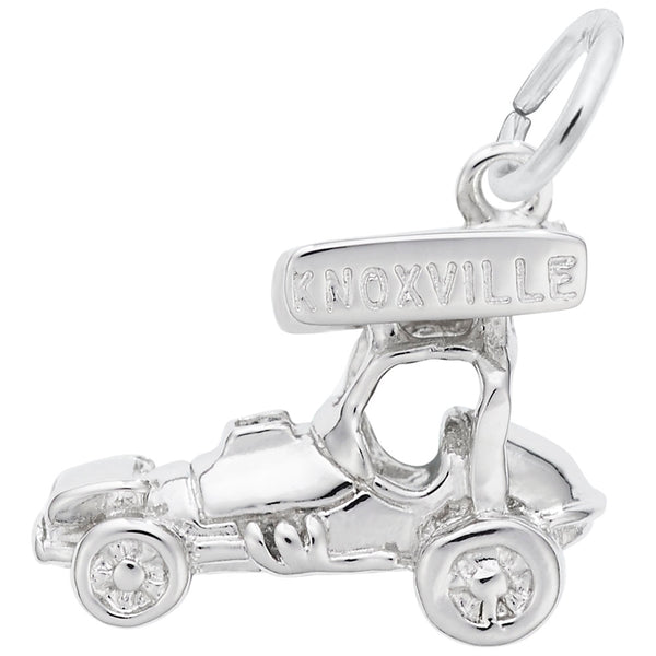 Rembrandt Charms Knoxville Sprint Car Charm Pendant Available in Gold or Sterling Silver