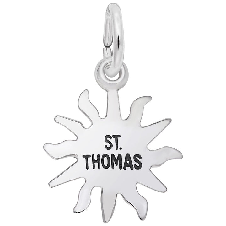 Rembrandt Charms 925 Sterling Silver St. Thomas Sun Small Charm Pendant