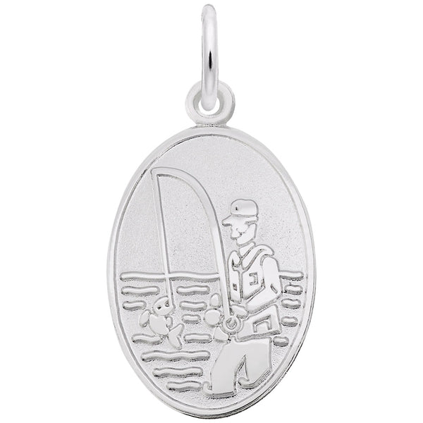 Rembrandt Charms Fisherman Charm Pendant Available in Gold or Sterling Silver