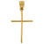 10kt Gold DC Unisex Cross Ht:30.3mm x W:15.9mm Religious Charm Pendant