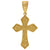 10kt Yellow Gold Mens Women Nugget Textured Cross Religious Charm Pendant
