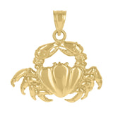 10kt Gold DC Polished Unisex Crab Ht:26.2mm x W:26.5mm Animal Charm Pendant
