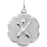 Rembrandt Charms 925 Sterling Silver Bowling Charm Pendant