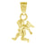 10kt Yellow Gold Unisex Polished Finish Angel Religious Charm Pendant