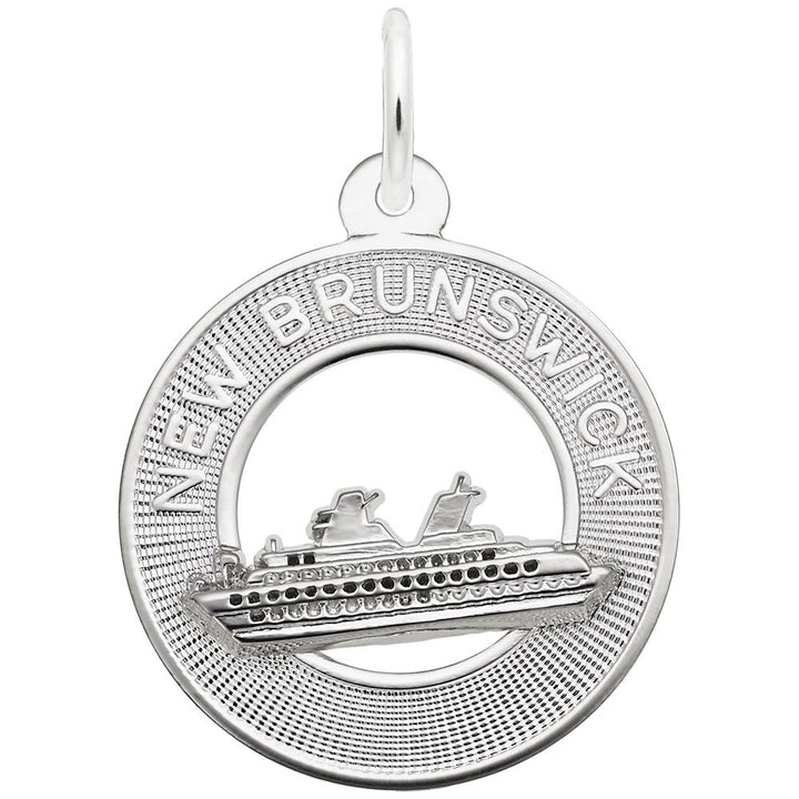 Rembrandt Charms 925 Sterling Silver New Brunswick Cruise Ship Charm Pendant