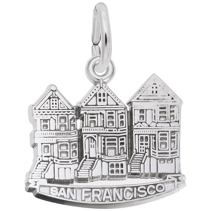 Rembrandt Charms 925 Sterling Silver Victorian House, S.F. Charm Pendant