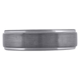 Tungsten Plain Brushed Comfort-fit 7mm Sizes 7 - 16 Mens Wedding Band