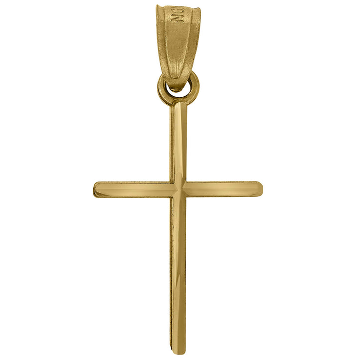 10kt Yellow Gold Unisex Latin Cross Religious Charm Pendant