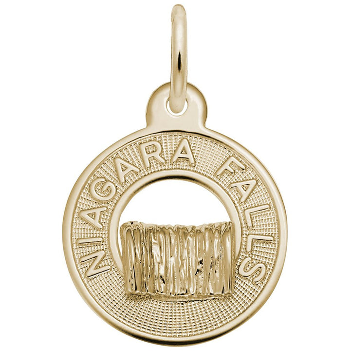 Rembrandt Charms Gold Plated Sterling Silver Niagara Falls Charm Pendant