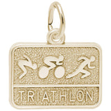 Rembrandt Charms 14K Yellow Gold Triathlon Charm Pendant