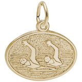 Rembrandt Charms Gold Plated Sterling Silver Synchronized Swimming Charm Pendant