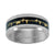 Tungsten Heart Beat Black Carbon Fiber Inlay Polished Comfort-fit 8mm Sizes 7 - 14 Mens Wedding Band