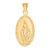 14kt Yellow Gold Unisex Mary Pray for Us Oval Religious Ht:31.5mm Pendant Charm