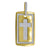 10kt Gold Two-tone CZ Polished Mens Cross Ht:50.8mm x W:23mm Dog Tag Charm Pendant