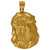 10kt Yellow Gold Unisex Textured Jesus Christ Religious Charm Pendant