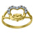 14kt Gold Womens CZ Claddagh Size 7 Ring Band