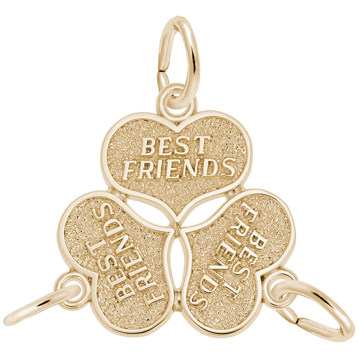 Rembrandt Charms Gold Plated Sterling Silver Best Friends Charm Pendant