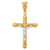 10kt Gold Two-tone Polished Mens Cross Crucifix Ht:54.9mm x W:31.5mm Religious Charm Pendant