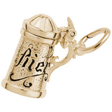 Rembrandt Charms Gold Plated Sterling Silver Beer Stein Charm Pendant