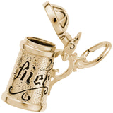 Rembrandt Charms Gold Plated Sterling Silver Beer Stein Charm Pendant