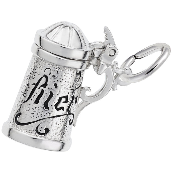 Rembrandt Charms Beer Stein Charm Pendant Available in Gold or Sterling Silver