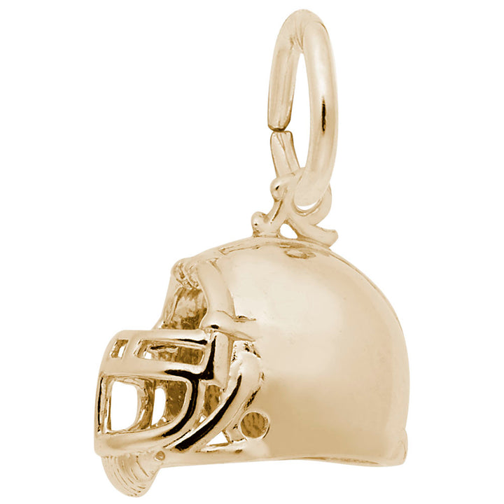 Rembrandt Charms Gold Plated Sterling Silver Football Helmet Charm Pendant