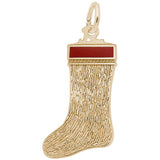 Rembrandt Charms Gold Plated Sterling Silver Christmas Stocking Charm Pendant