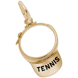 Rembrandt Charms Gold Plated Sterling Silver Tennis Visor Charm Pendant